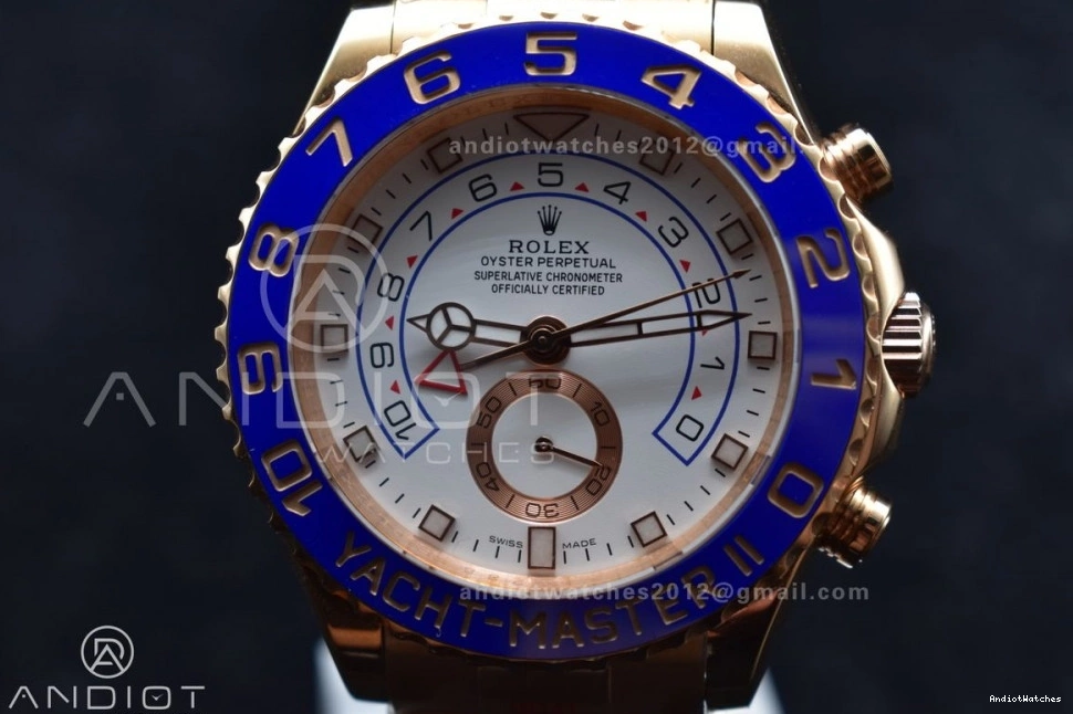 116685 YachtMaster RG on Edition Bracelet 1:1 II A Blue RG 1223 GMF Best TopPick Ceramic 1031